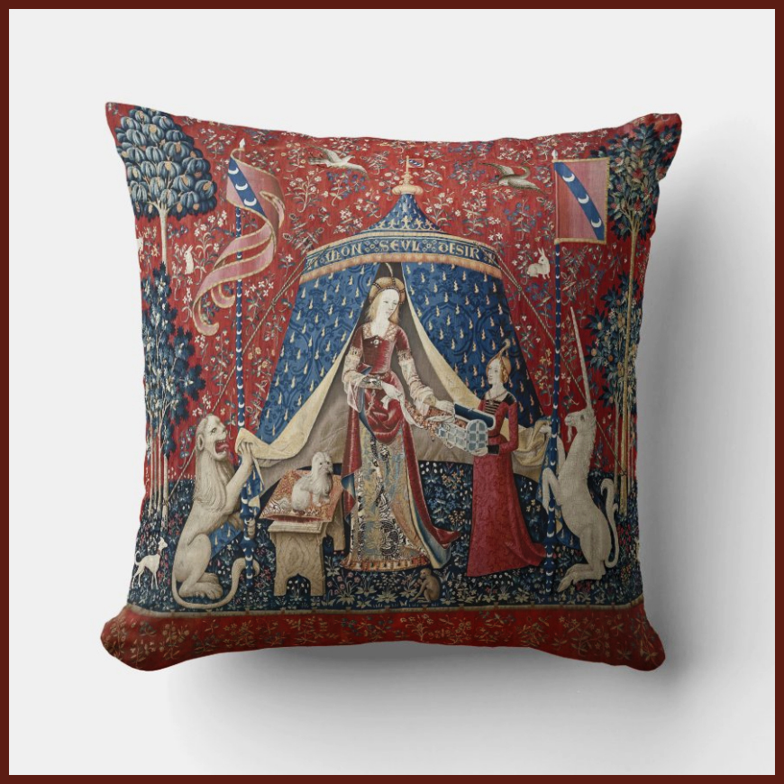 Unicorn Tapestry "Desire" Pillow