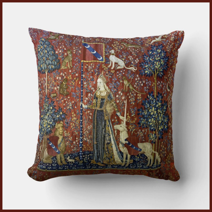 Unicorn Tapestry "Touch" Pillow