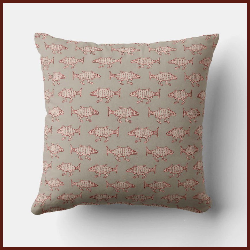 Medieval Walking Fish Pillow